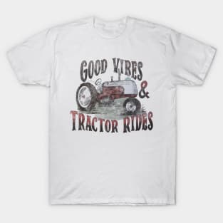 Good Vibes and Tractor Rides Kids Retro T-Shirt